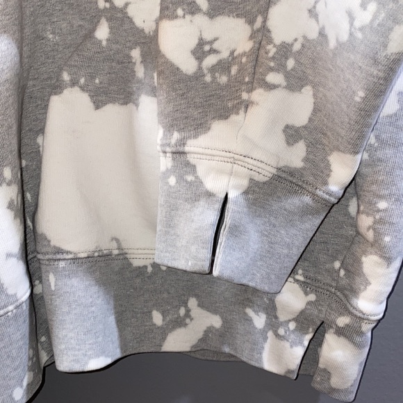 FRAME Denim Easy Hoodie, Grey + White-Small - Picture 9 of 9